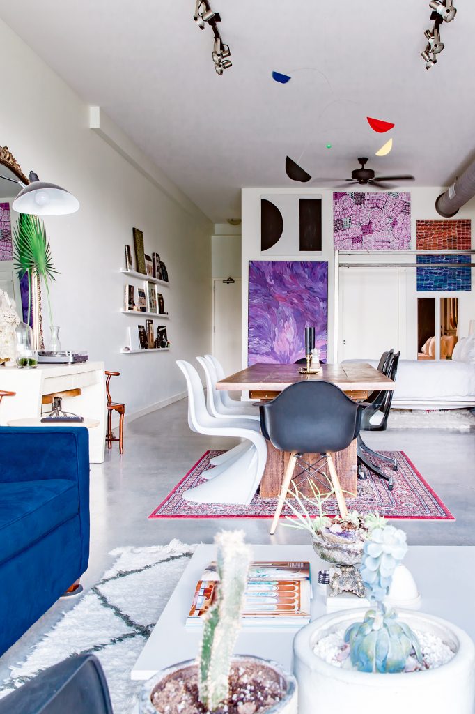 Laura Alexandra's art-filled Austin, Texas loft_apartment decor ideas on a budget
