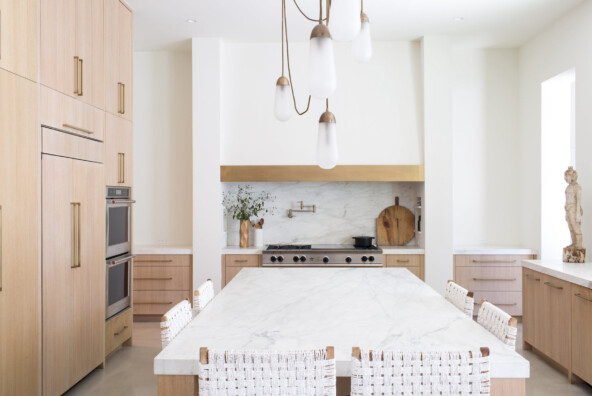 simple white and natural kitchen