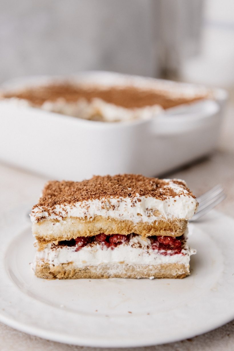 Easy Raspberry Tiramisu Recipe, summer dessert