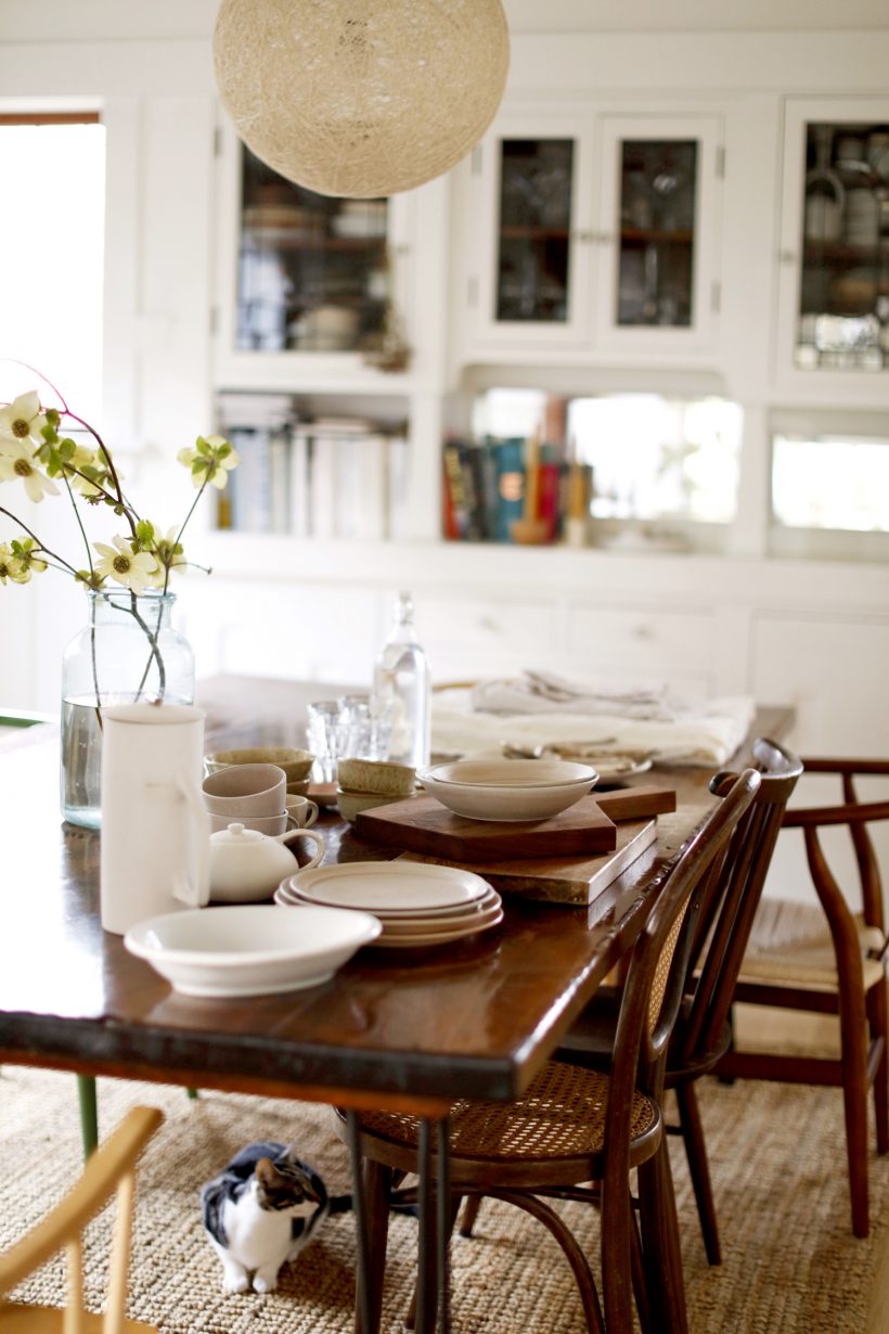 Aran Goyoaga dining table, dishes, ceramics