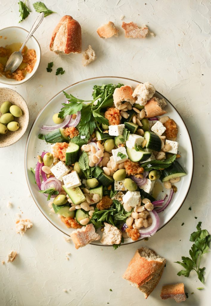 Feta Salad with White Beans and Lemon Relish_ground meat substitutes