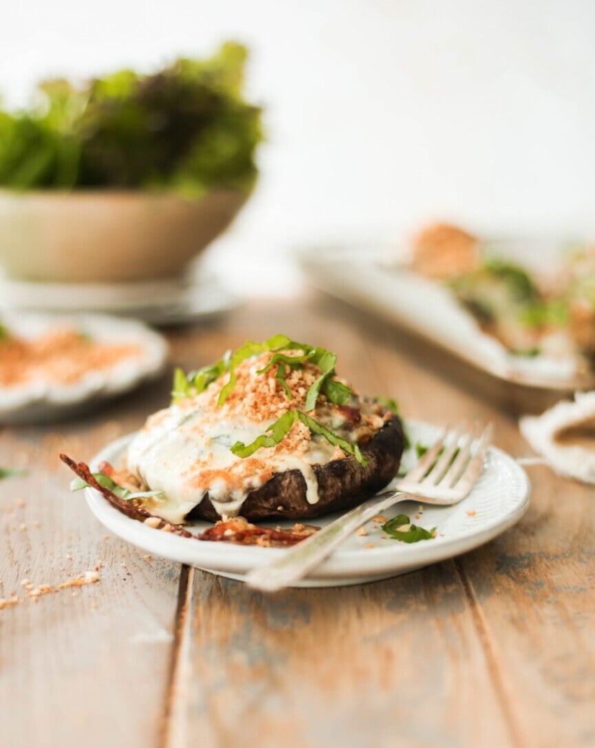 Stuffed portobello mushrooms