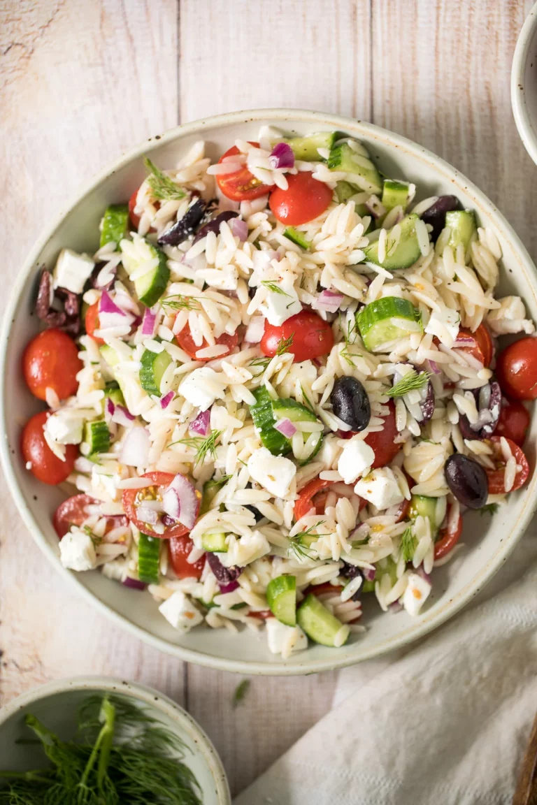 Mediterranean Orzo Pasta Salad_summer lunch ideas