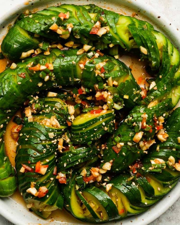 Asian Cucumber Salad with Chili and Garlic_no cook summer meals