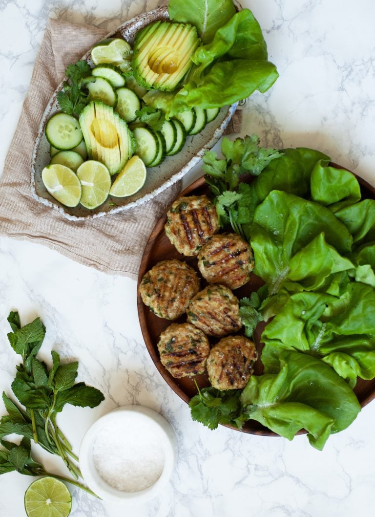 Chicken Burger Lettuce Wraps