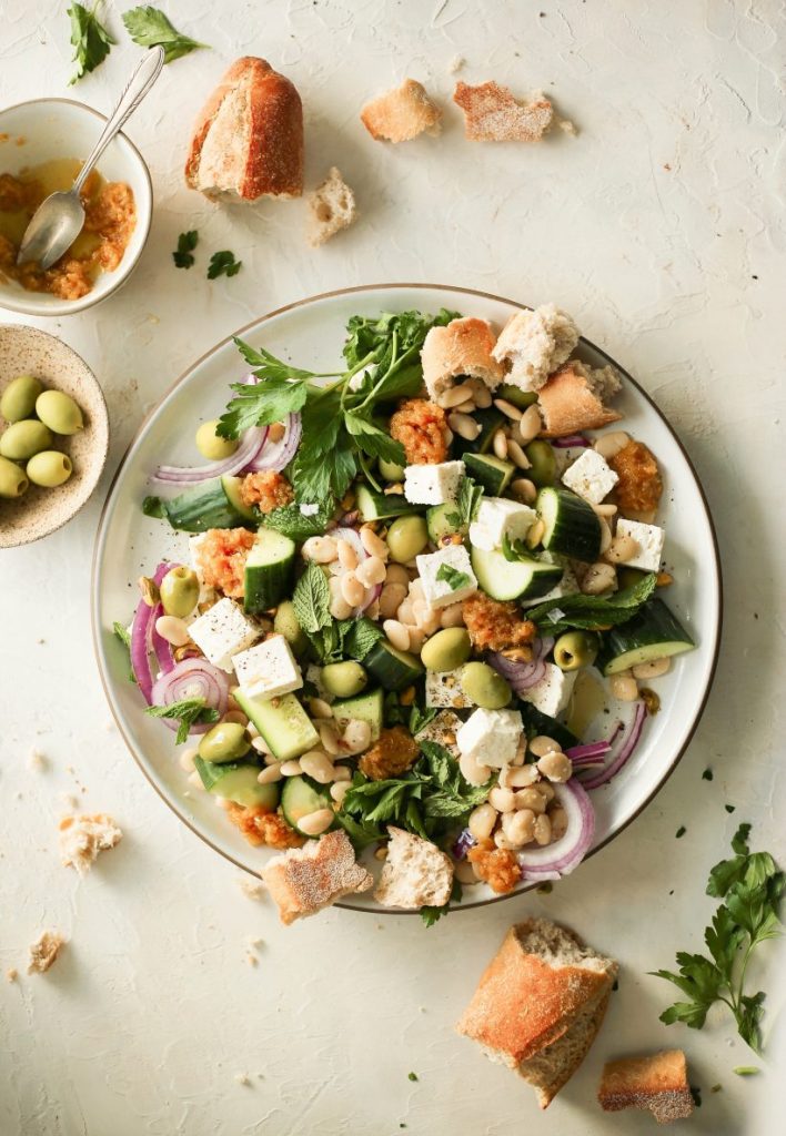 Feta Salad with White Beans and Lemon Relish_summer lunch ideas