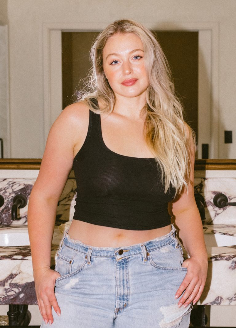 Iskra Lawrence blonde hair