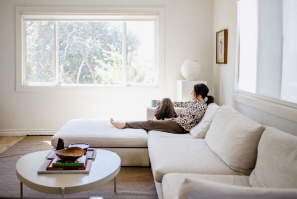 Diana Ryu in her living room