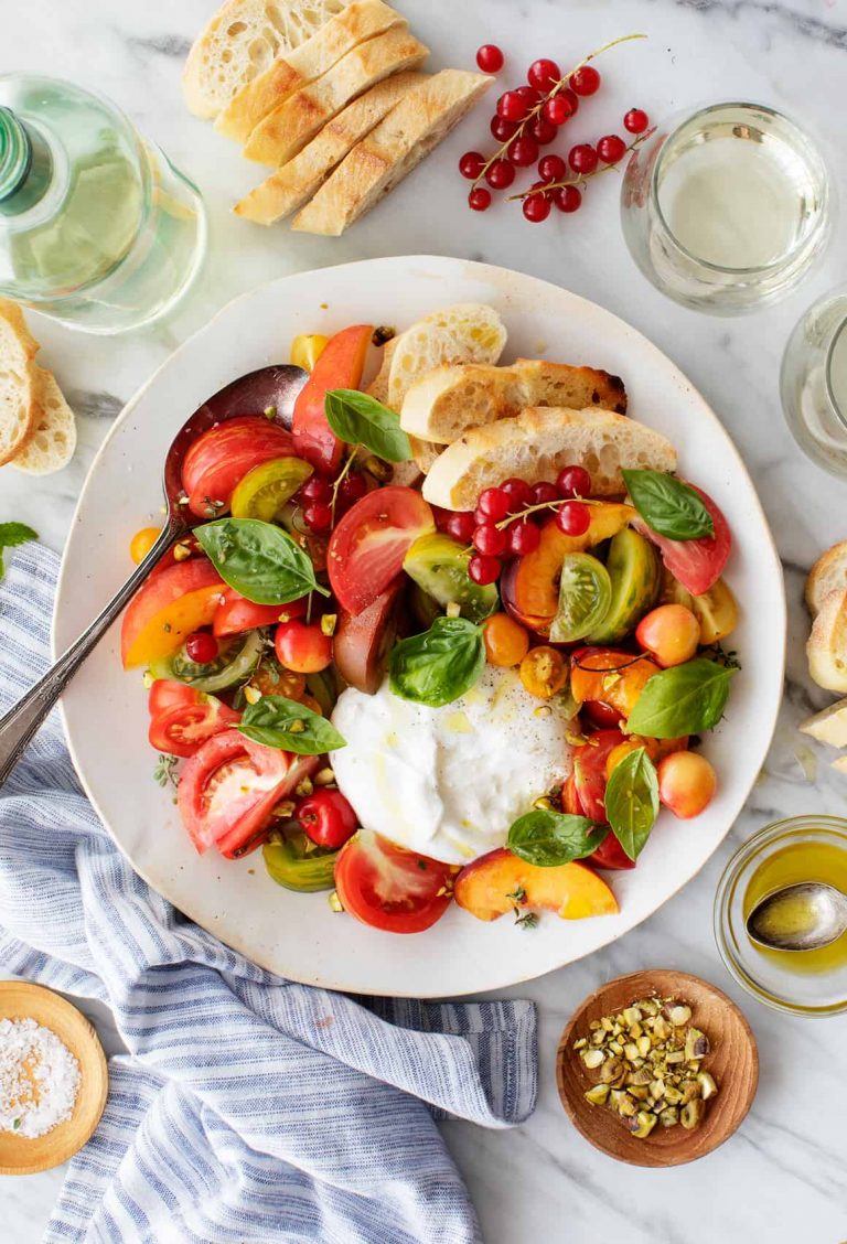 Burrata with Heirloom Tomatoes_no cook summer meals