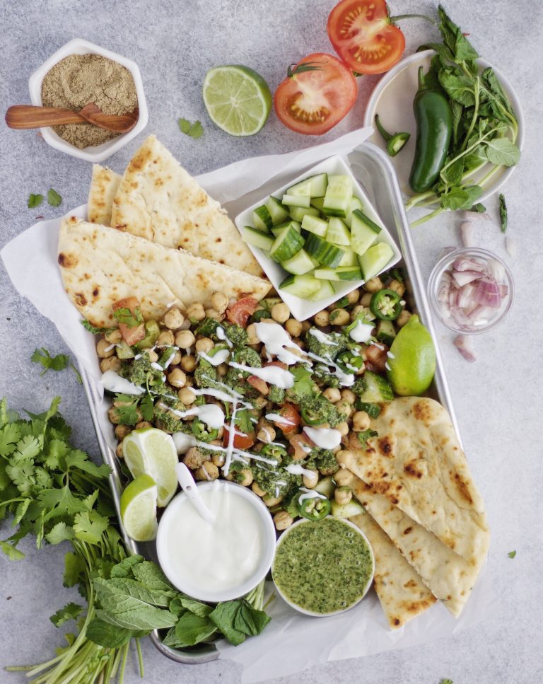 Cumin Chickpea Salad with Mint Chutney_no cook summer meals