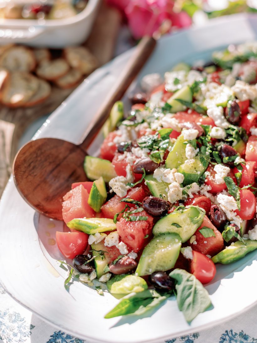 Salad - watermelon - greek - chopped