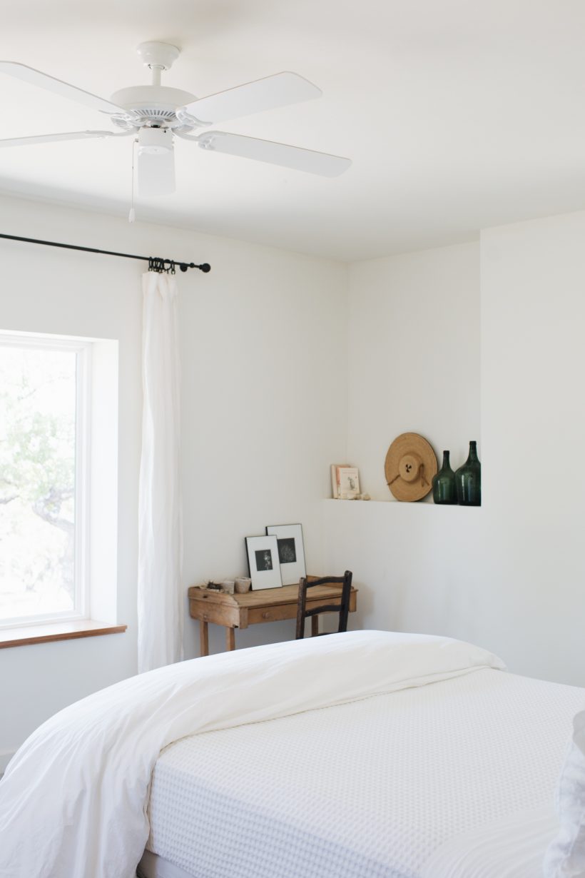 simple white bedroom