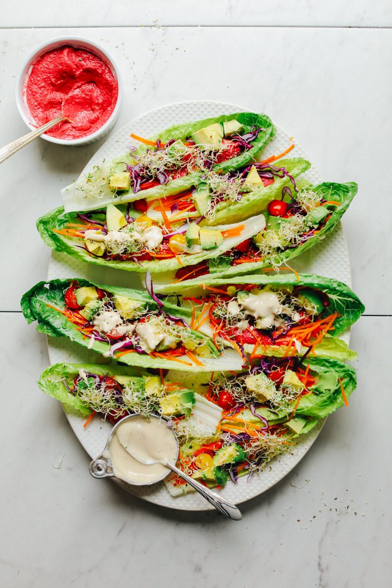 Rainbow “Raw-maine” Taco Boats_no cook summer meals