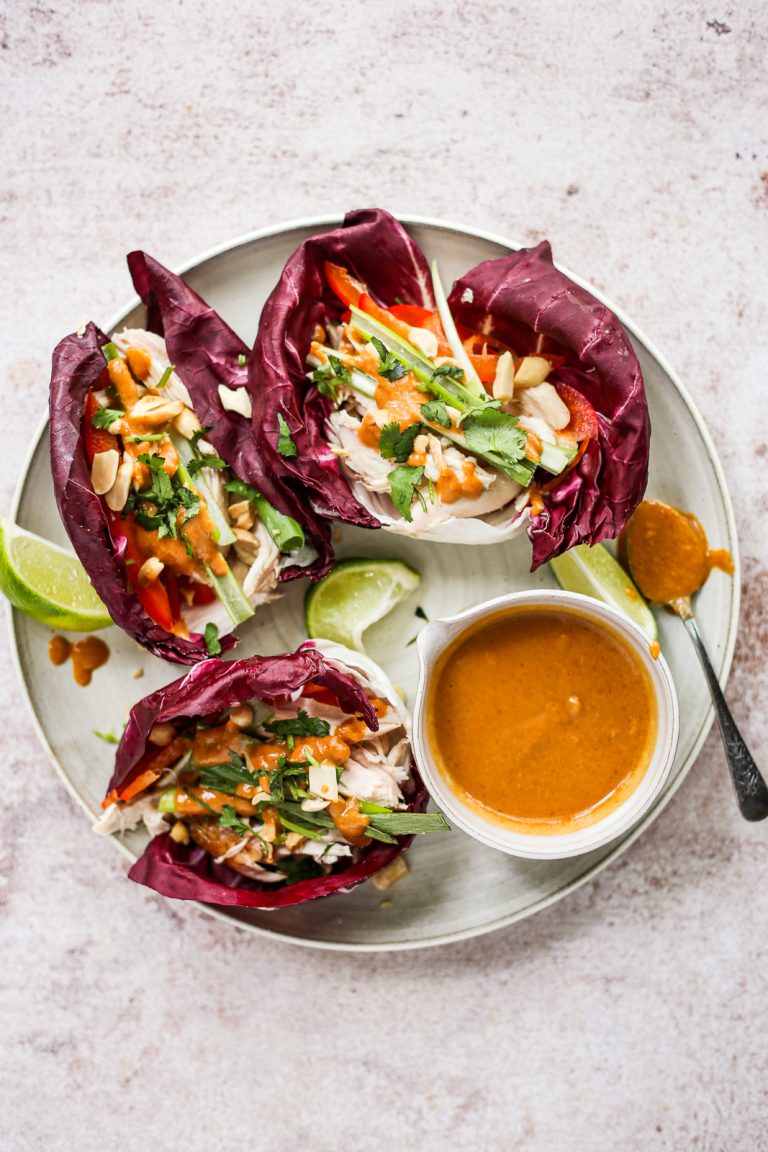 Easy Rotisserie Chicken Lettuce Cups With Peanut Sauce_lettuce cup recipes