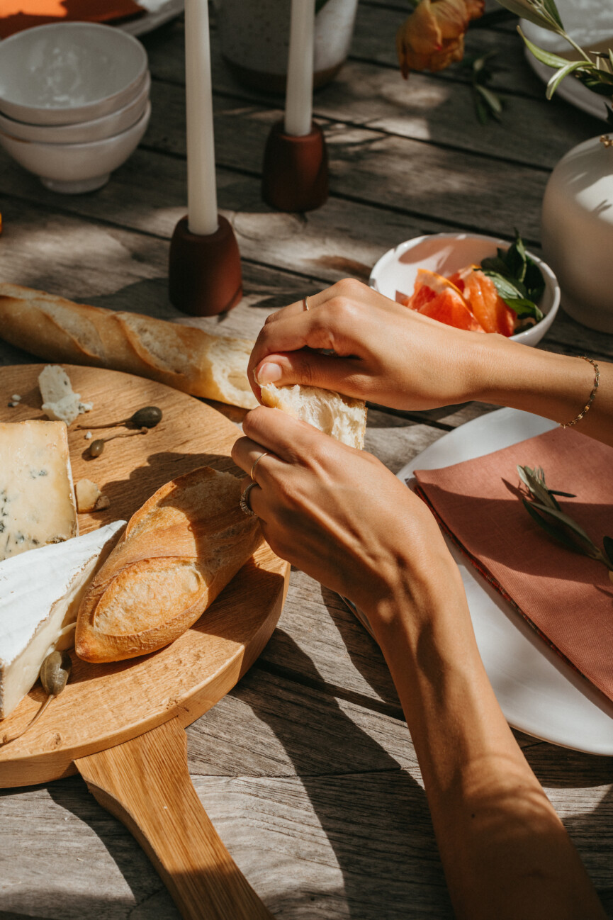 baguette and cheese board