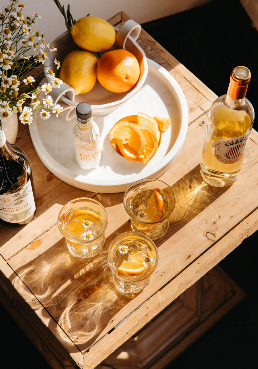 cocchi spritz cocktail bar setup, cassandra lavalle hosting tips