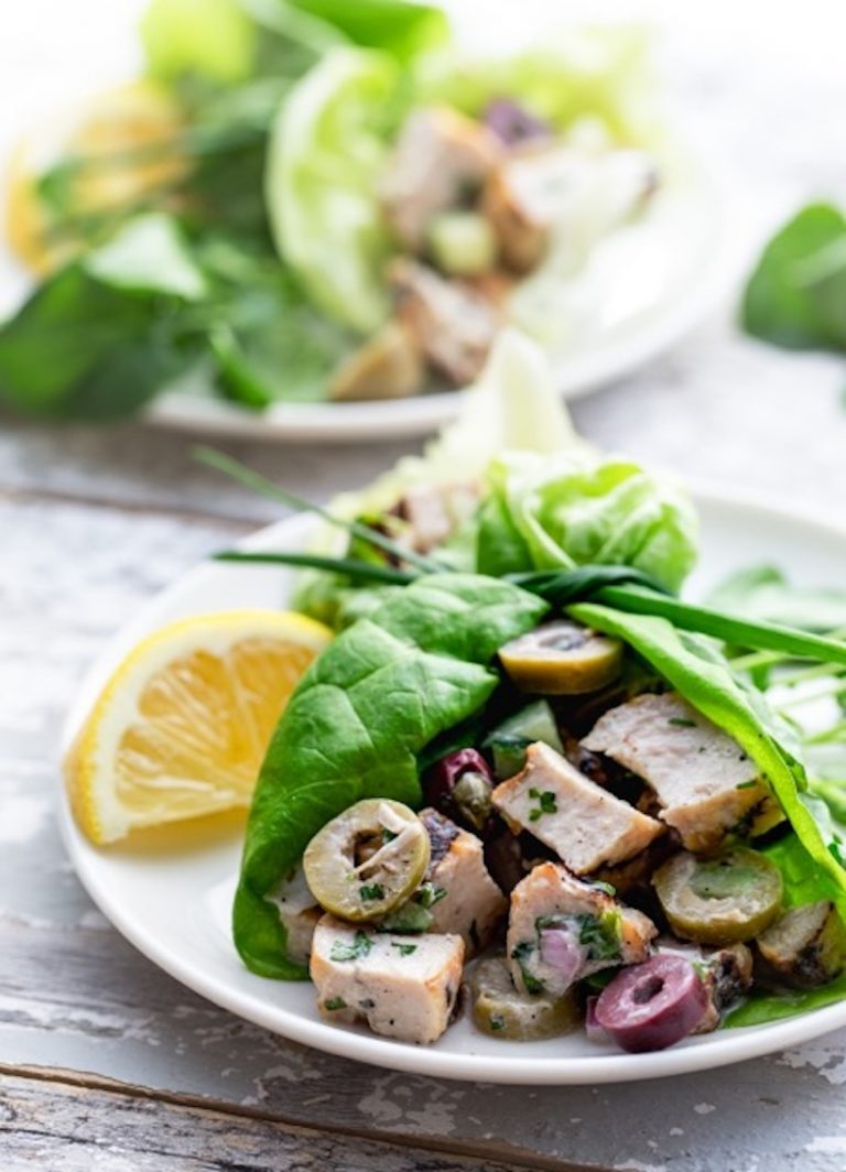 Mediterranean Chicken Salad Lettuce Wraps_lettuce wrap recipes