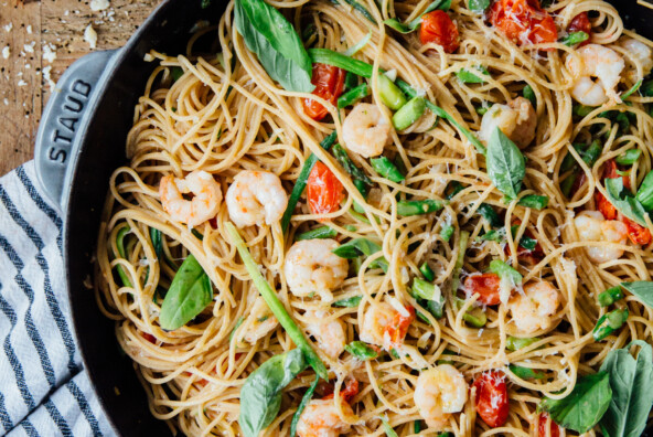 garlic shrimp spaghetti