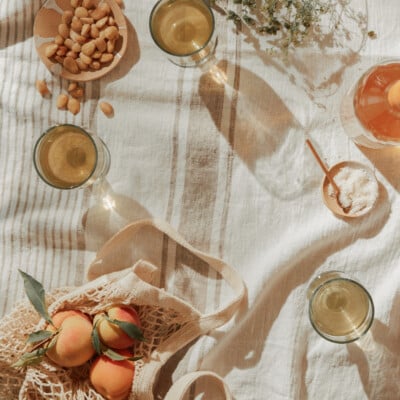 Picnic peaches.