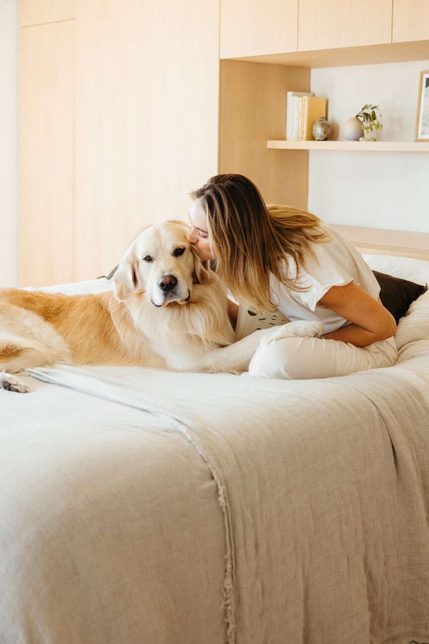 social networks positivity woman and dog