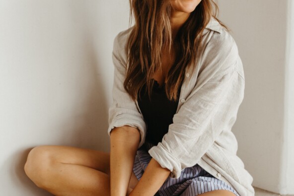 social media positivity woman lounging