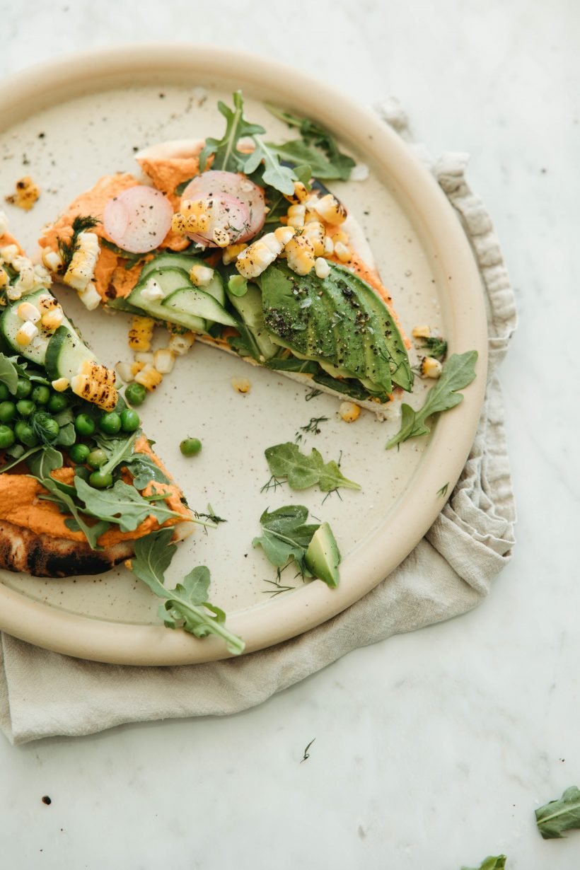 Vegan Flatbread Recipe - Summer Vegetarian Recipe