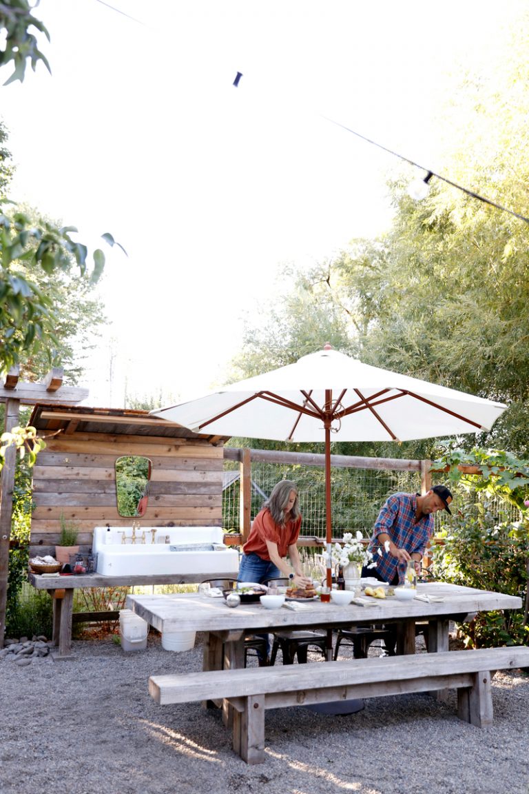 Grit and Poland picnic in Cathy Poshuta's backyard_ best picnic food from merchant joe's