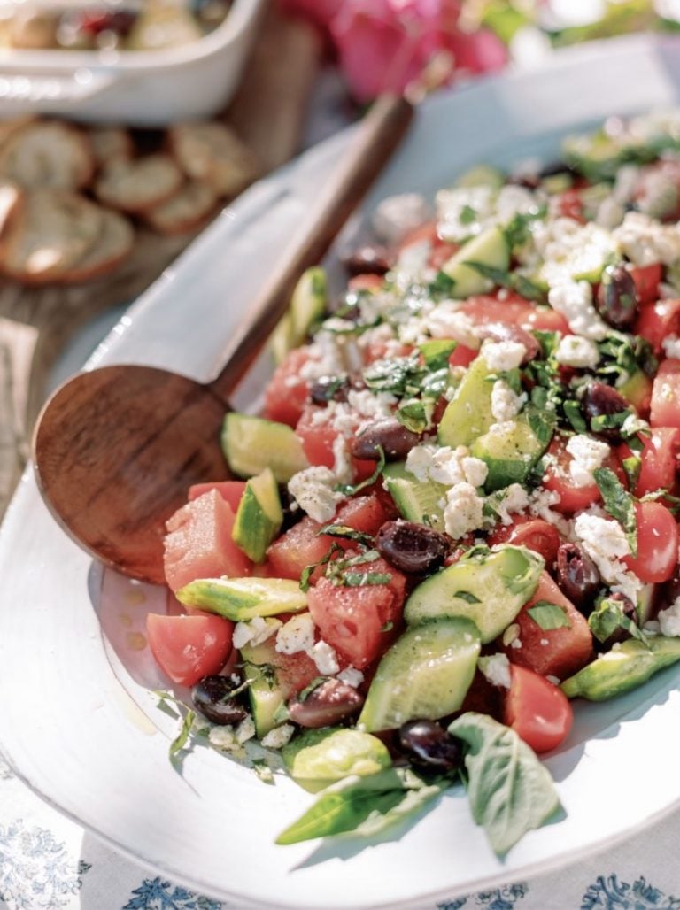 watermelon chopped greek salad