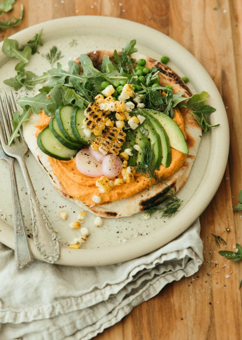 Vegan Flatbread Recipe - Summer Vegetarian Recipe