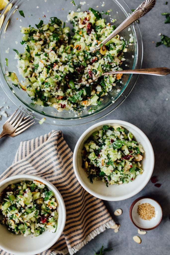 Gluten-Free Cauliflower Tabbouleh_vegan picnic ideas