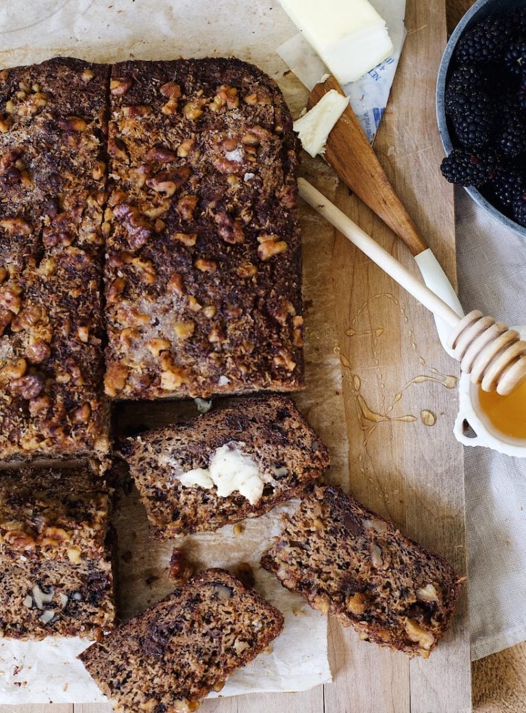 pan de plátano con trozos de chocolate