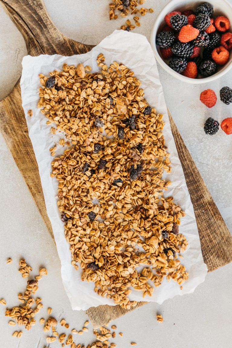 Platter of granola-eat organic