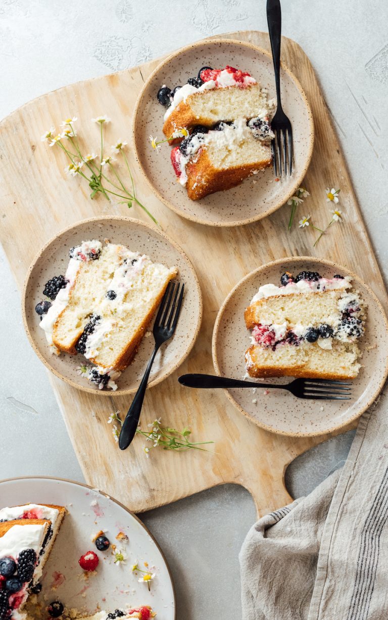 Berries & Cream Layer Cake_labor day desserts