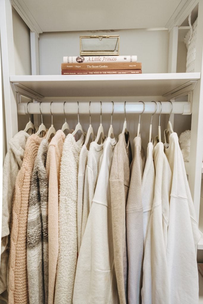Camille Styles walk-in closet sweaters_best nontoxic laundry detergents