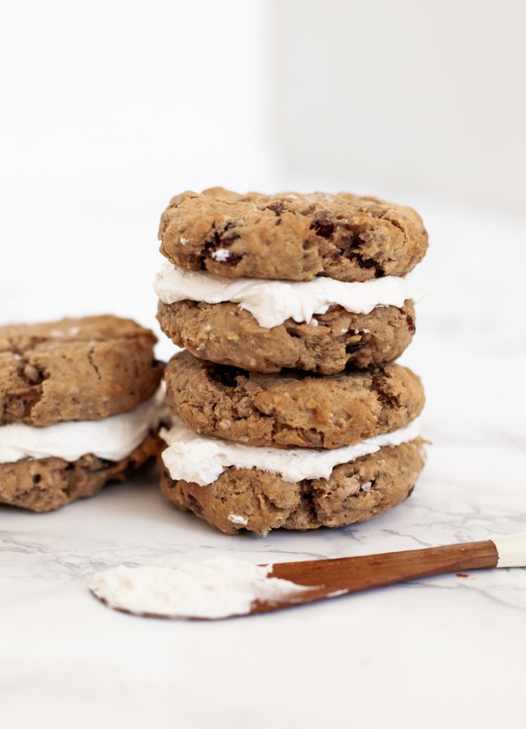 Healthier Homemade Oatmeal Cream Pies_make ahead desserts 