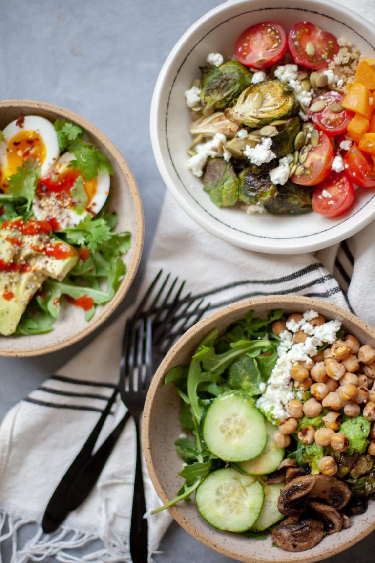 Mix-and-Match Lunchtime Grain Bowls_easy vegetarian meals for one
