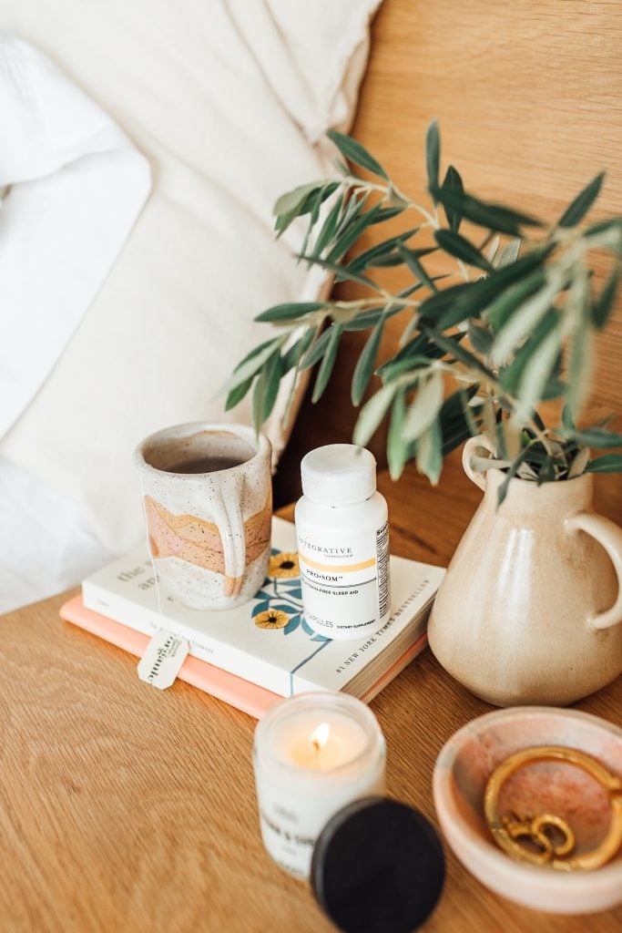wellness products on nightstand_how to repair sun-damaged skin