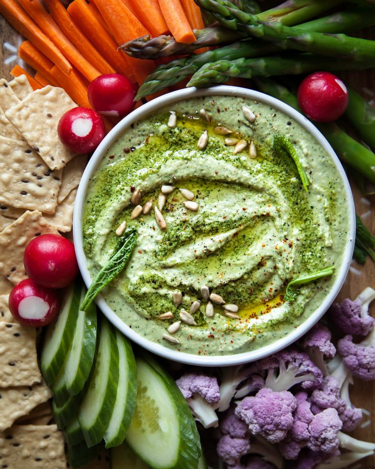 creamy kale pesto white bean dip_easy make-ahead appetizers