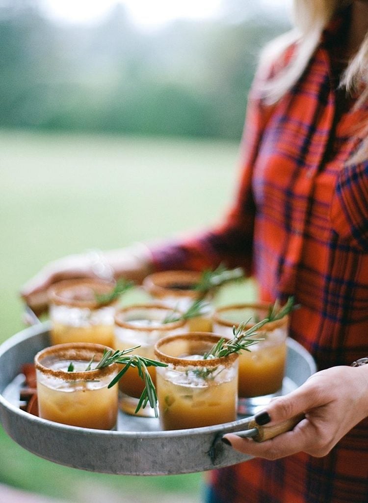 Apple Cider Bourbon Cocktail From Style Me Pretty_apple cider recipes