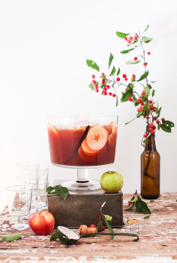 Sparking Vanilla Scented Apple Cider Punch From Simple Bites