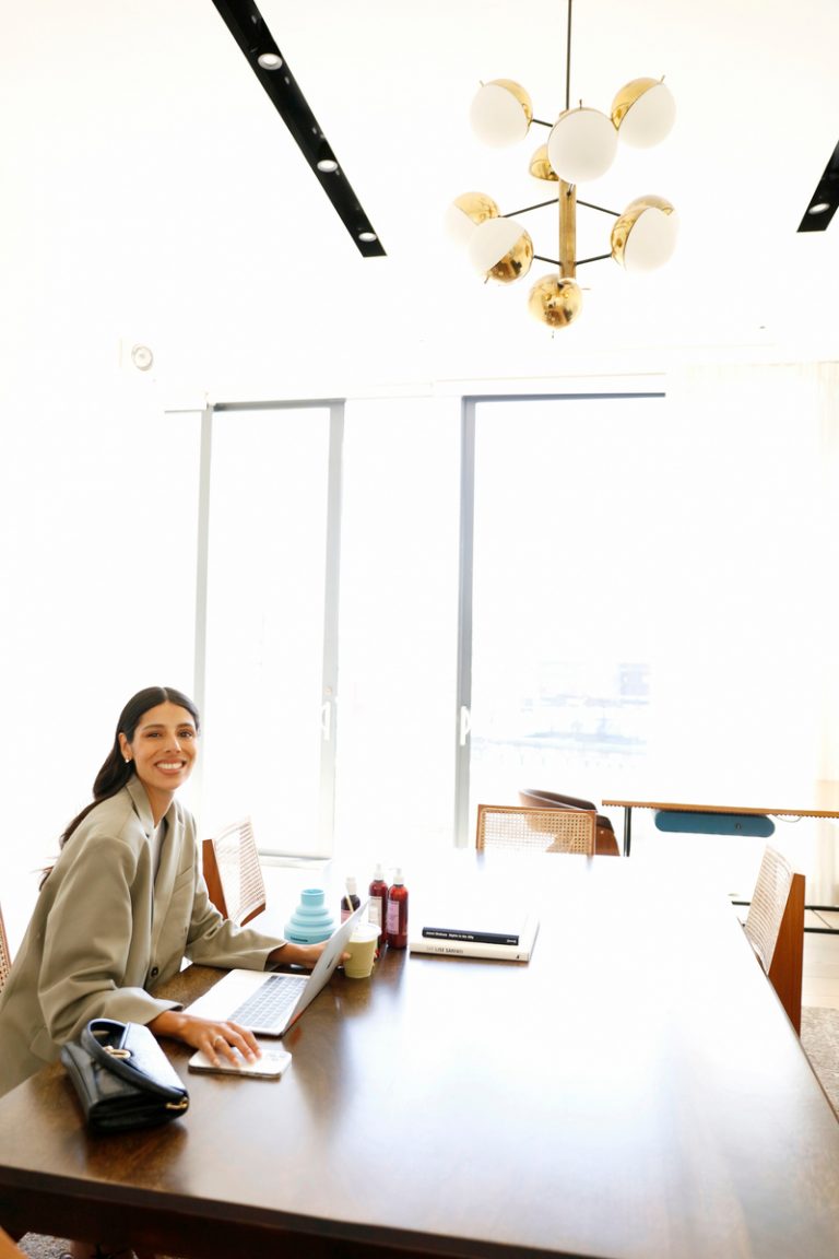 Woman working in office.