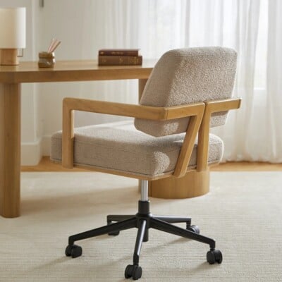 boucle office chair work from home