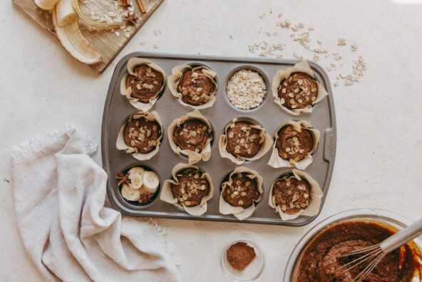 Gluten-free dairy-free banana pumpkin muffins