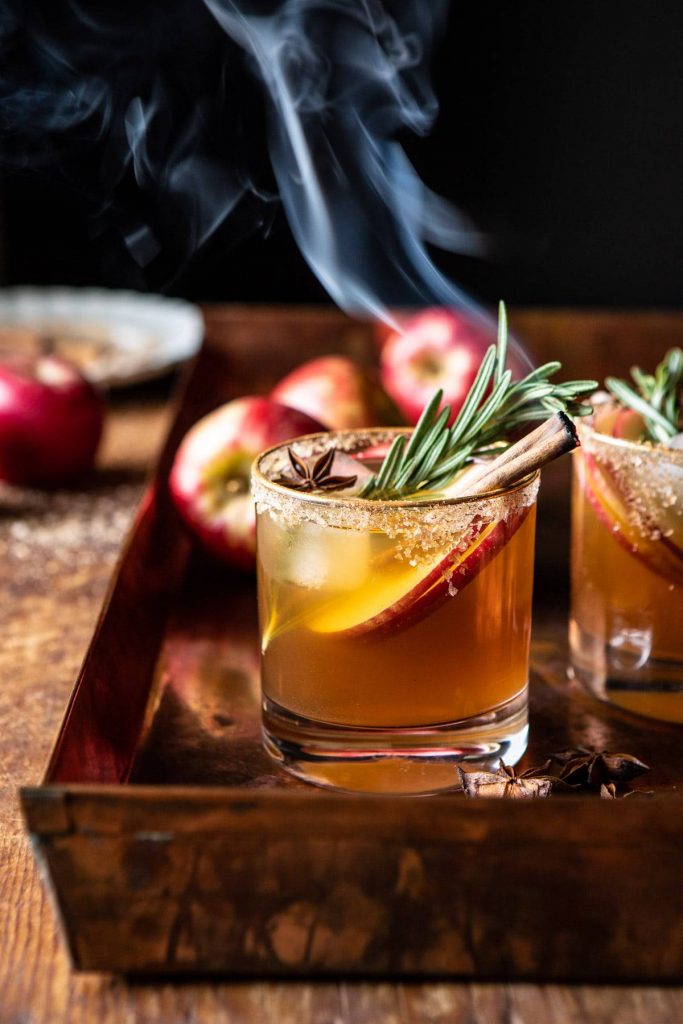 Smoky Harvest Apple Cider Margarita From Half Baked Harvest_fall cocktail ideas