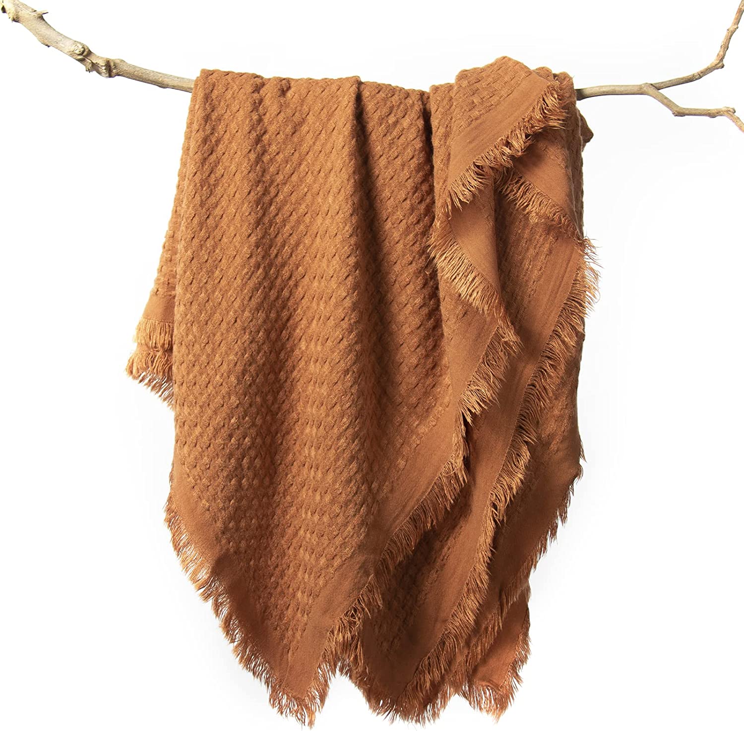 Fall Throw Blanket for Couch - Soft Rust