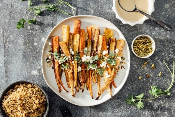 Roasted carrots with wild rice_roasted thanksgiving vegetables