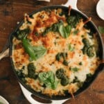 cheesy pesto and spinach gnocchi skillet bake