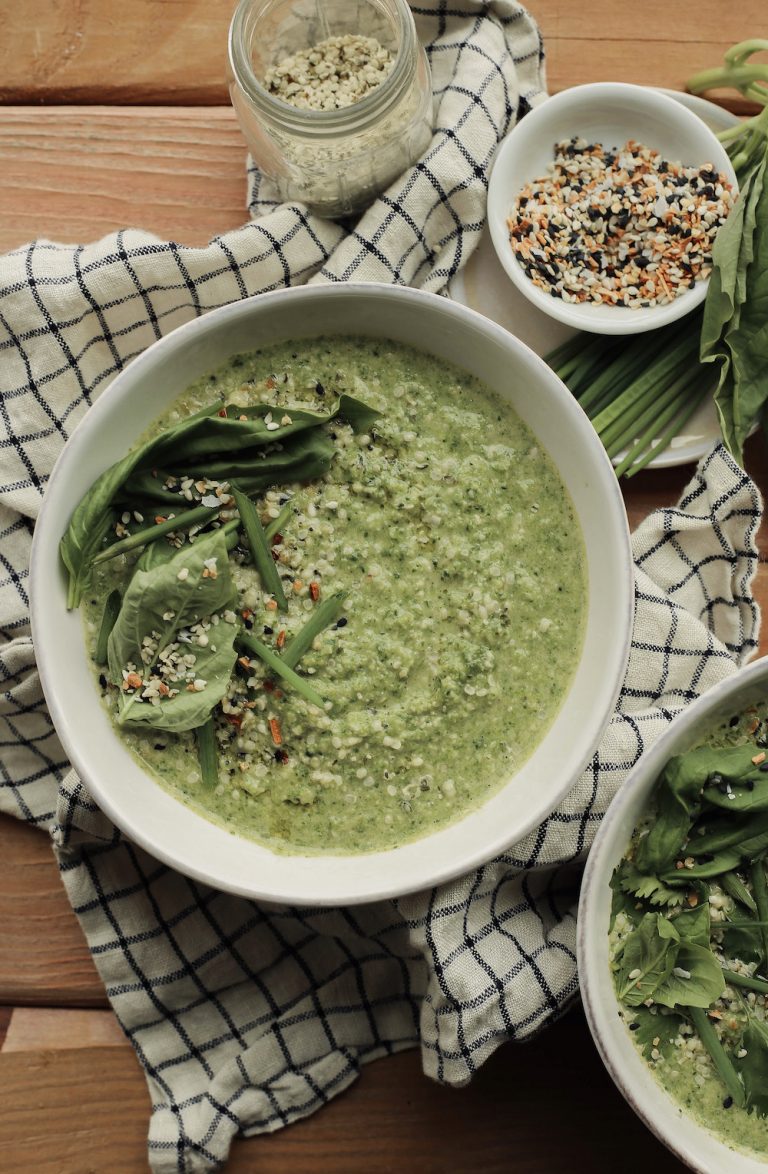 big green immunity-boosting vegetable soup