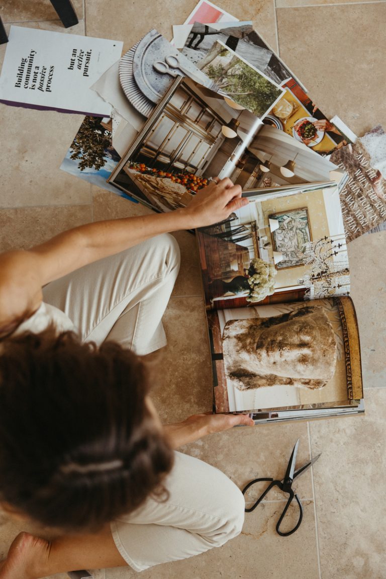 Camille Styles making a vision board_winter hobbies