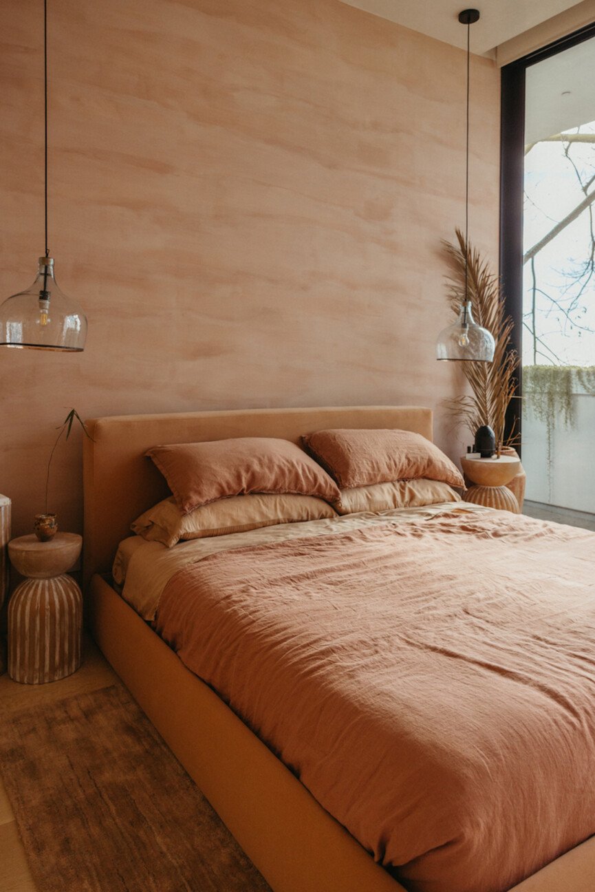 Desert tone bedroom.